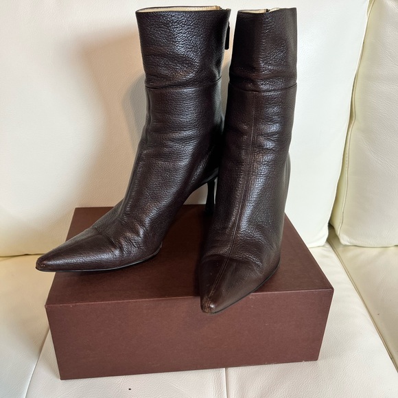 Gucci Leather Heeled Booties - Picture 1 of 4